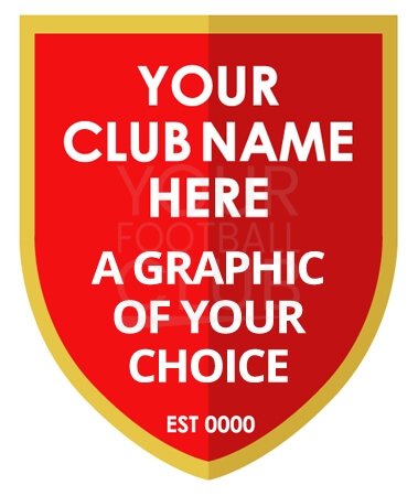 football badge creator - FB006C Red Gold Choose your graphic