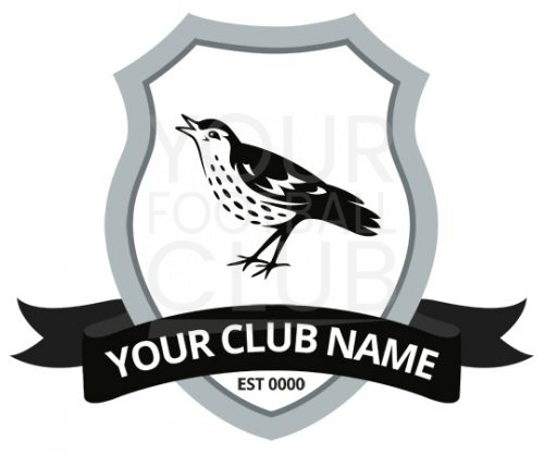 Football Badge Design FB001C Graphic Bird 3 Black
