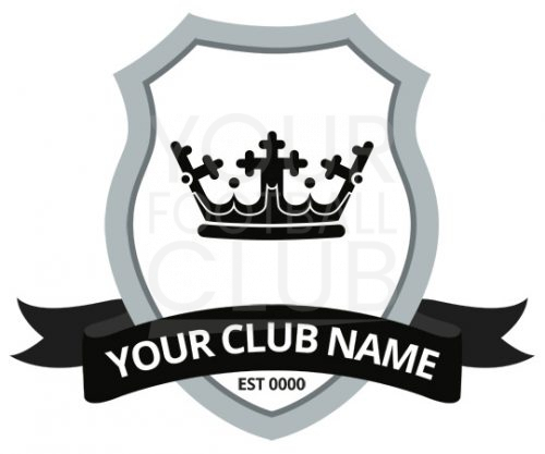 Football Badge Design FB001C Graphic Crown 1 Black