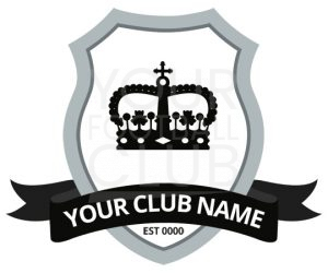 Football Badge Design FB001C Graphic Crown 2 Black