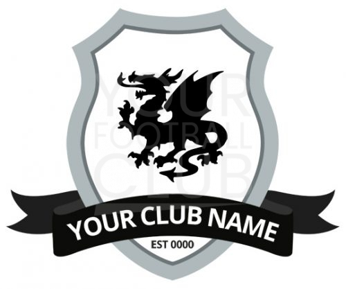 Football Badge Design FB001C Graphic Dragon 2 Black