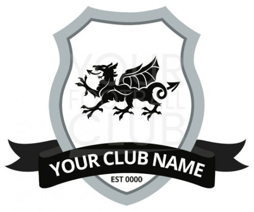 Football Badge Design FB001C Graphic Dragon 3 Black