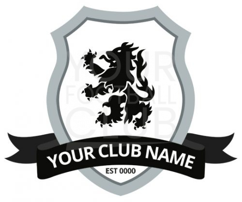 Football Badge Design FB001C Graphic Lion 1 Black