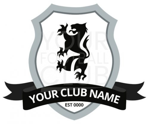 Football Badge Design FB001C Graphic Lion 4 Black