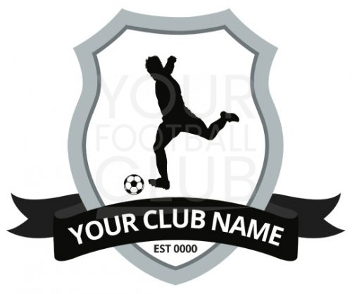 Football Badge Design FB001C Graphic Player 3 Black