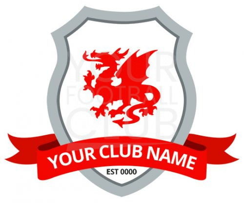 Football Badge Design FB001C Graphic Dragon 2 Red