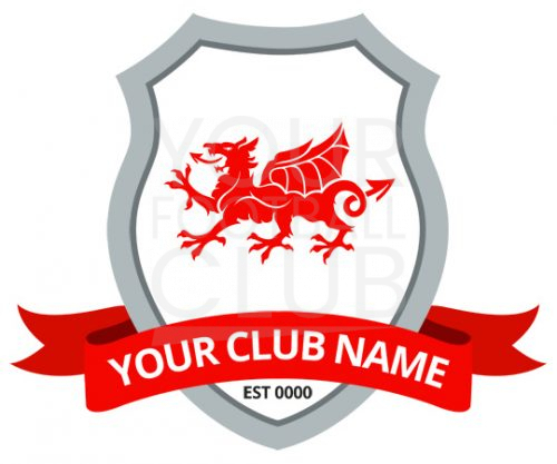 Football Badge Design FB001C Graphic Dragon 3 Red