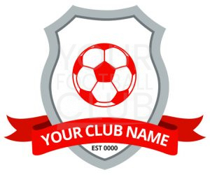 Football Badge Design FB001C Graphic Football 1 Red
