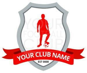 Football Badge Design FB001C Graphic Player 1 Red