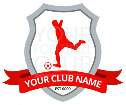 Football Badge Design FB001C Graphic Player 3 Red