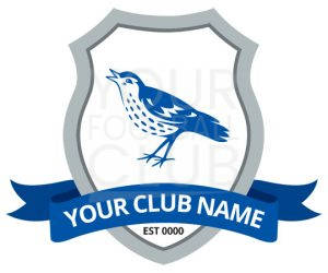 Football Badge Design FB001C Graphic Bird 3 Blue
