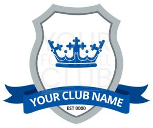 Football Badge Design FB001C Graphic Crown 1 Blue