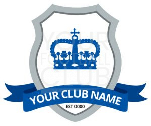 Football Badge Design FB001C Graphic Crown 2 Blue