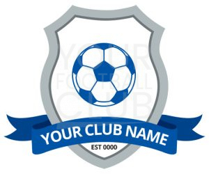 Custom Badge FB001C Graphic Football 1 Blue
