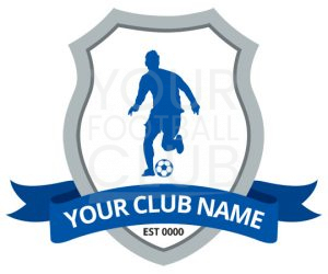 Football Badge Design FB001C Graphic Player 2 Blue