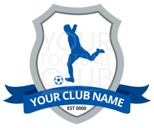 Football Badge Design FB001C Graphic Player 3 Blue