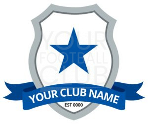 Football Badge Design FB001C Graphic Star 1 Blue