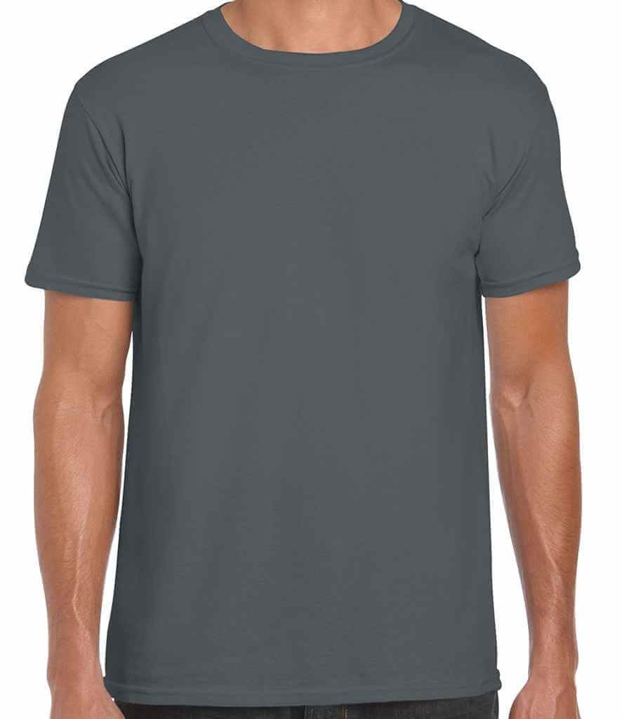 GD01 Gildan SoftStyle Adult T-Shirt Charcoal Front Football Club Merchandise Custom Printed T-shirt Charcoal