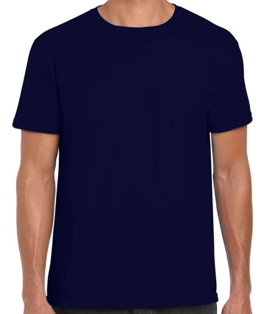 GD01 Gildan SoftStyle Adult T-Shirt Navy Front Football Club Merchandise Custom Printed T-shirt Navy