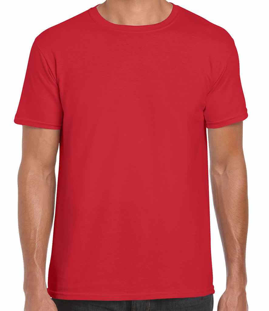 GD01 Gildan SoftStyle Adult T-Shirt Red Front Football Club Merchandise Custom Printed T-shirt Red