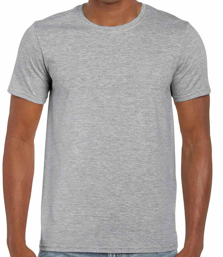 GD01 Gildan SoftStyle Adult T-Shirt Sport Grey Front Football Club Merchandise Custom Printed T-shirt Sport Grey