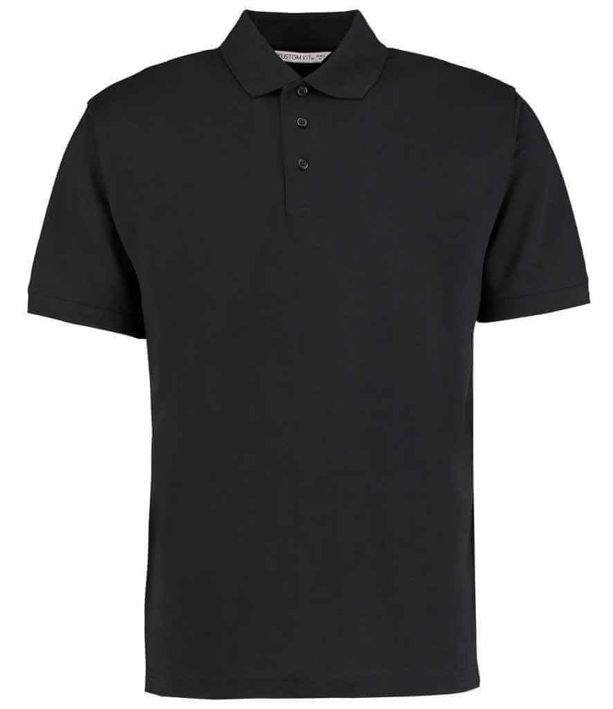 K403 Kustom Kit Klassic Pique Polo Shirt Black Front K403 Kustom Kit Klassic Pique Polo Shirt Black Front