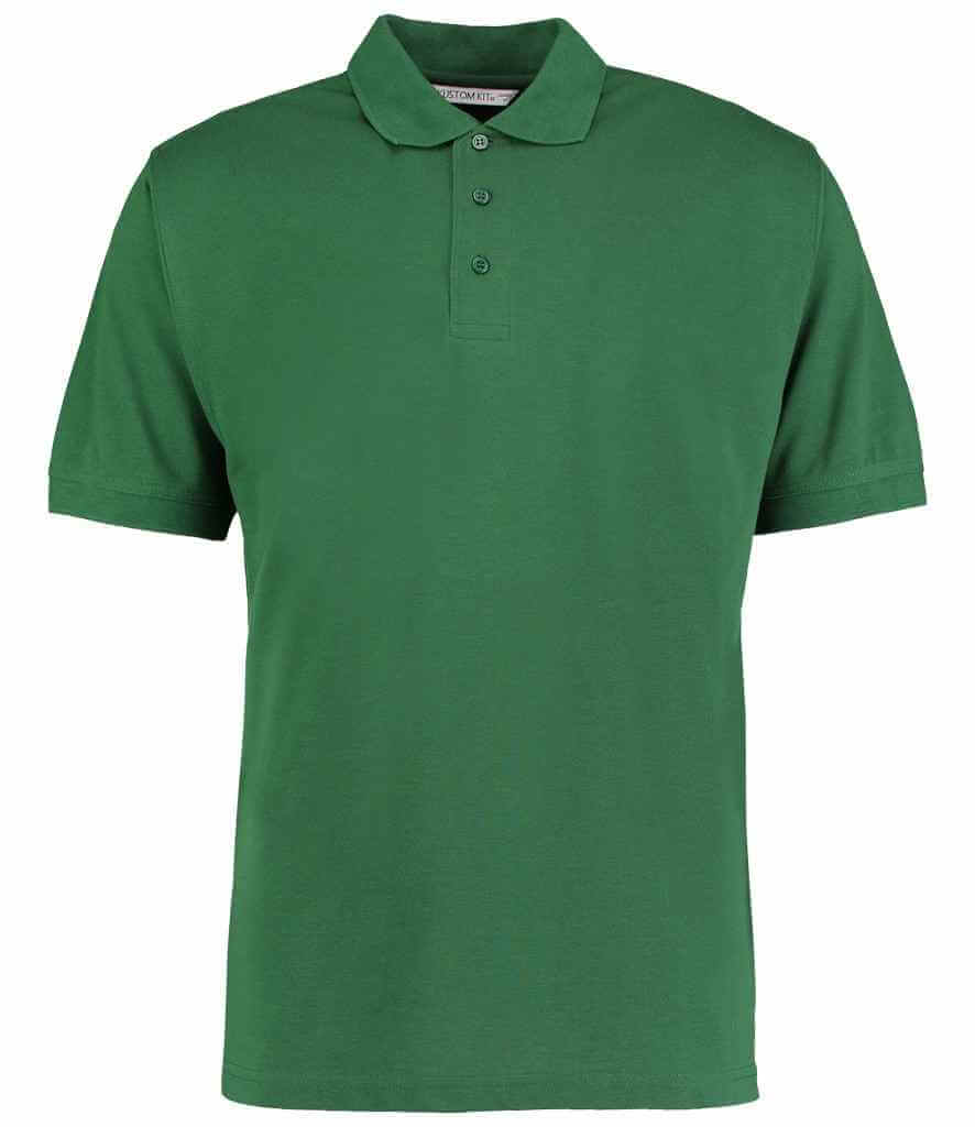 K403 Kustom Kit Klassic Pique Polo Shirt Bottle Green Front K403 Kustom Kit Klassic Pique Polo Shirt Bottle Green Front