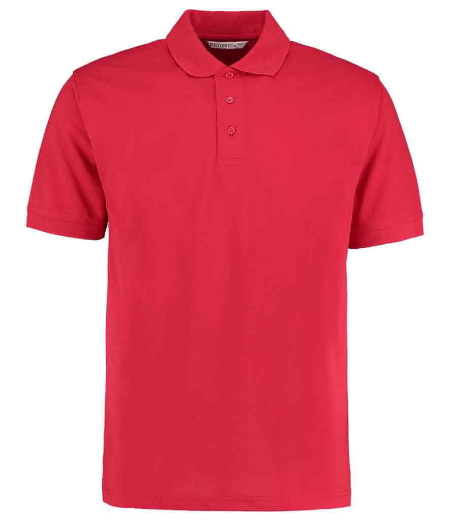 K403 Kustom Kit Klassic Pique Polo Shirt Red Front K403 Kustom Kit Klassic Pique Polo Shirt Red Front