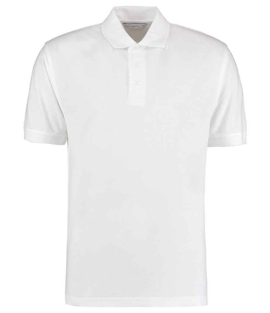 K403 Kustom Kit Klassic Pique Polo Shirt White Front K403 Kustom Kit Klassic Pique Polo Shirt White Front
